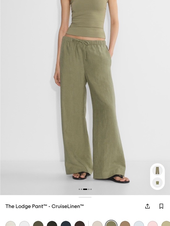 Wilfred Pants - Wilfred Olive Wide-Leg Cruiselinen Pants